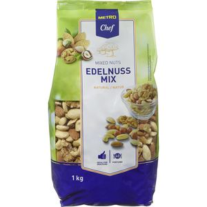 METRO-Chef Nussmischung Edelnuss Mix, im Beutel, ungeröstet und ungesalzen, 4 Nusssorten, 1 kg