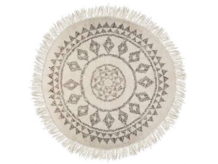 Tapis  Etnik  noir et blanc D120cm - Atmosphera createur d'interieur