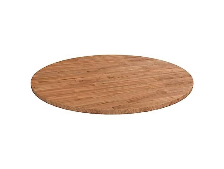 vidaXL Runde Tischplatte Massivholzplatte Eichenplatte Holzplatte Platte Ersatztischplatte Hellbraun Ø90x1,5cm Behandeltes Eichenholz
