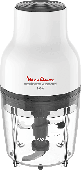 REACONDICIONADO Seminuevo Muy bueno Picadora - Moulinex DJ5201, 300 W, 4 cuchillas de acero inoxidable, Blanco
