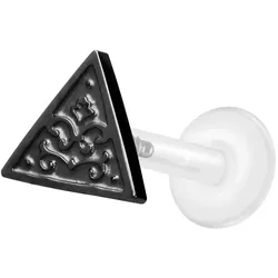 PTFE Labret mit Innengewinde + Titan-Aufsatz DREIECK