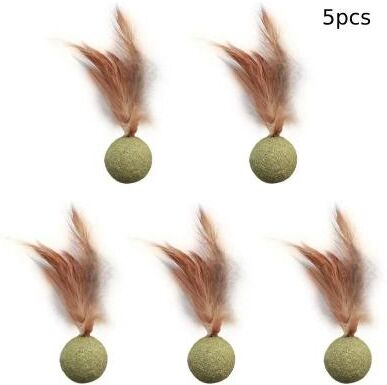 Uplift Picks Healthy Catnip Ball Toy Edible Cat Mint Chew Toy For Teeth Cleaning And Interactive Play 5 Pcs