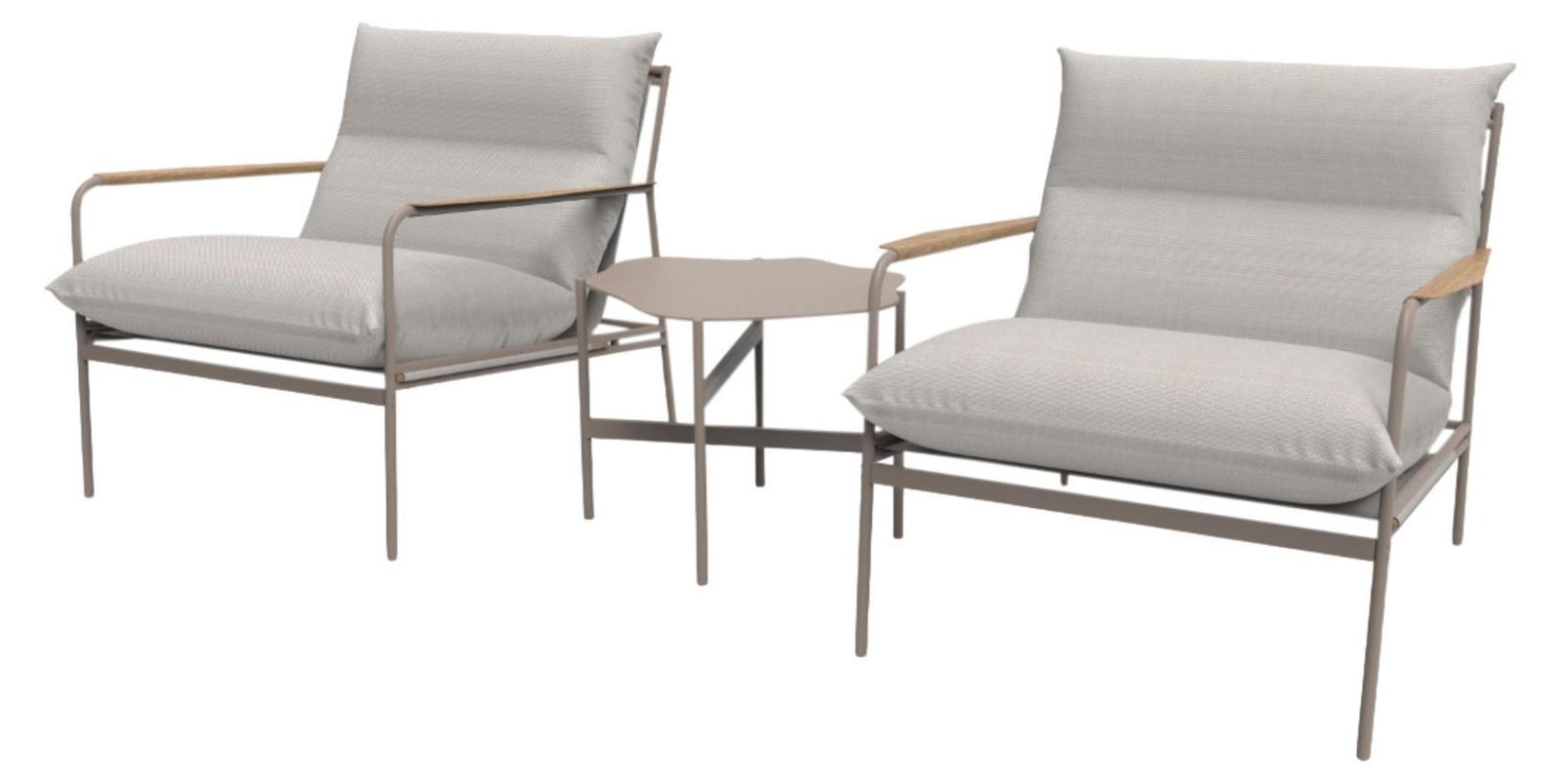 Madison loungeset met kussens beige