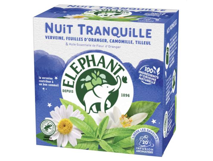 ELEPHANT Nuit tranquille miel 20 sachets