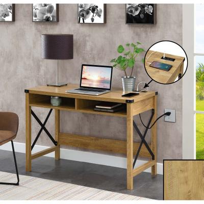Convenience Concepts Durango 42 Inch Desk with Charging Station and Shelves