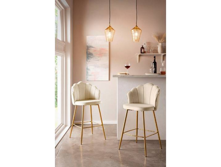 SalesFever Barhocker Clam Barstuhl mit Stil (Set, 2er Set), Extravagantes Muscheldesign im praktischen 2er Set