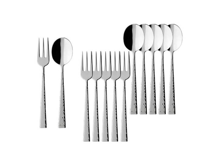 Villeroy & Boch Kaffeebesteck Bundle Blacksmith edelstahl 12-tlg., Edelstahlfarben, Metall, Besteck, Besteck-Sets