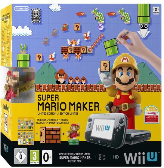 Nintendo WiiU Premium Pack 32GB Boxed-Super Mario Maker (Wii U) Gebruikt