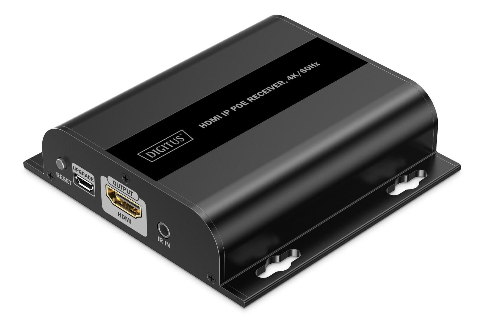 Digitus HDMI Empfänger für DS-55353, 4K/60Hz 120/200 m, PoE, One-to-Many, CAT, Schwarz DS-55354