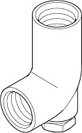 Dornbracht WINKEL-ANSCHL. 1/2 x 1/2 x 45 09240209090 roh