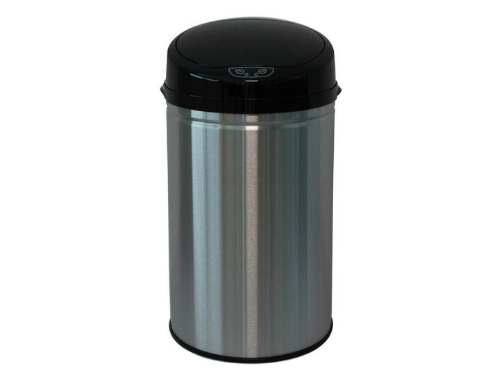 Echtwerk Abfalleimer, Silberfarben, Schwarz, Kunststoff, 30 l, 31x61.5x31 cm, Haushalt & Reinigung, Reinigung, Mülleimer & Abfallsammler
