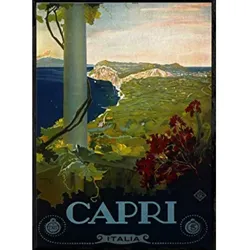 POSTER Frankreich & Italien Capri A3 Rahmenlos