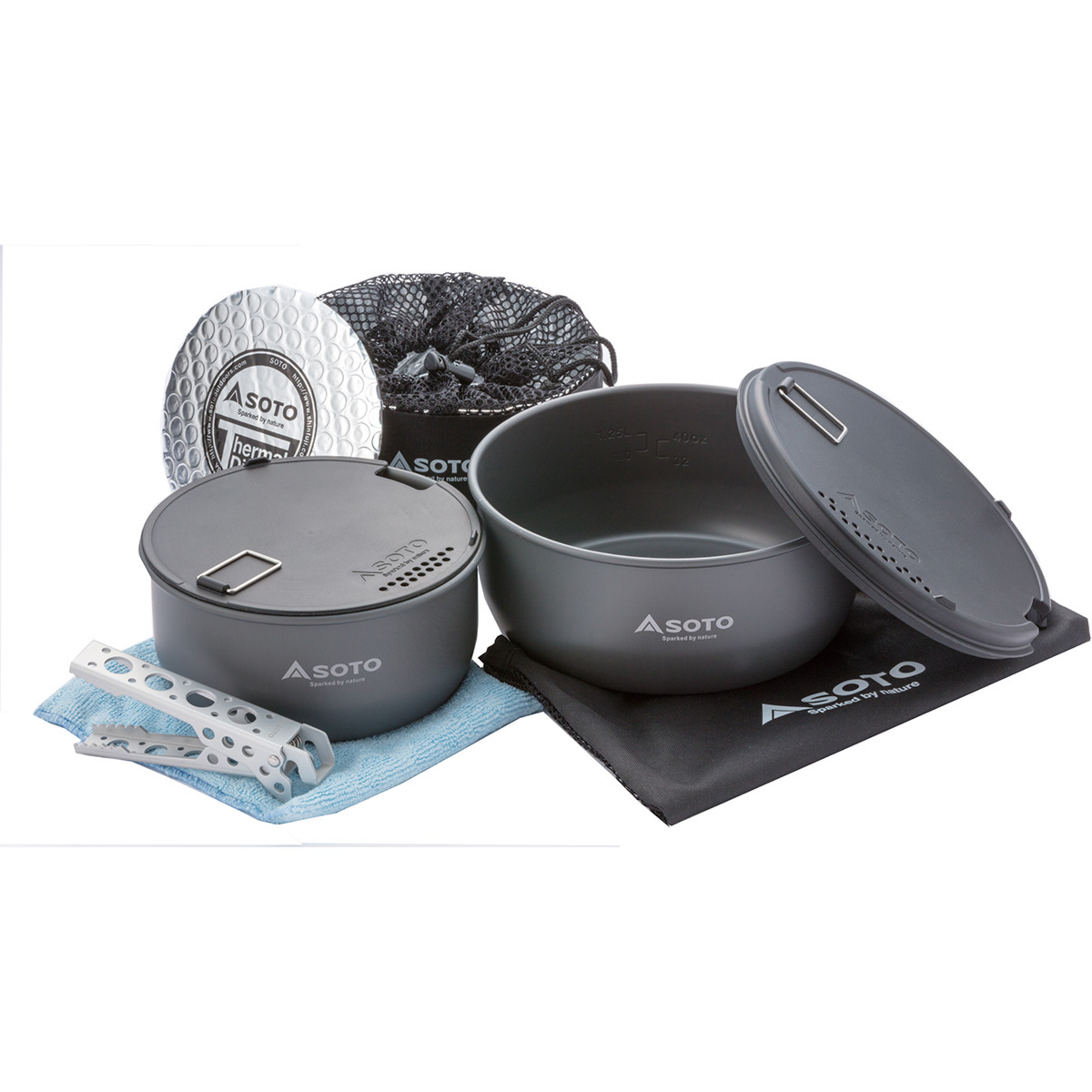Soto Navigator Koch Set Camping Kochgeschirr grau Camping