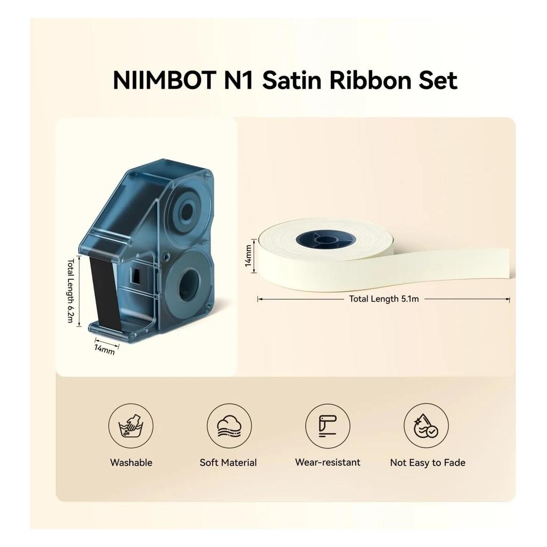 Niimbot N1 Satin Ribbon Set (14 mm) (1EL00031101)