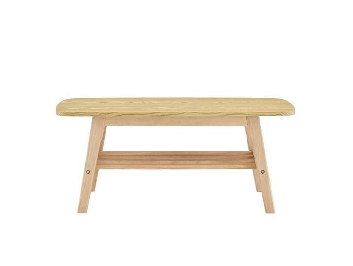 Table basse en bois avec rangement naturel