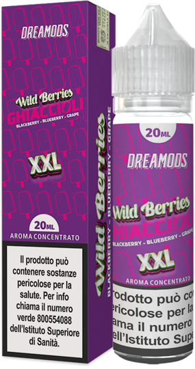 Dreamods Wild Berries Ghiaccioli Xxl Liquido Shot 20ml Mora Mirtillo Uva Ghiaccio
