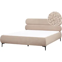 BETT mit Lattenrost 180/200 cm Taupe Lessay