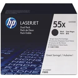 HP Original 55X Toner Doppelpack schwarz hohe Kapazität 2 x 12.500 Seiten (CE255XD)