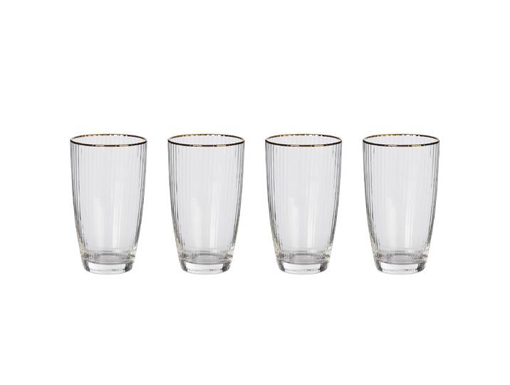 Londrinkglas 4er-Set Ø 8cm Durchsichtig/Durchsichtig