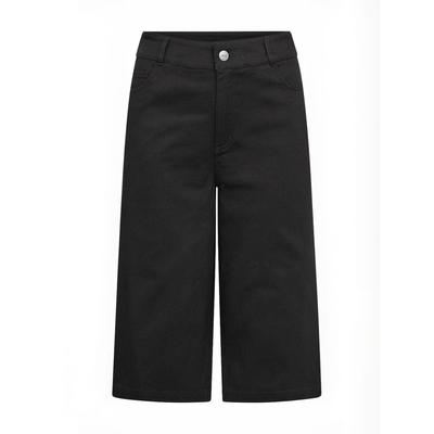 Shorts WASABI CONCEPT "Wasabi Concept Shorts WA-CABRINA", Damen, Gr. 38, Normalgrößen, schwarz (9999 schwarz), Obermaterial: 97% Baumwolle, 3% Elasthan, Hosen Shorts