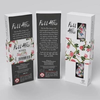 Q-Workshop QWO97980 - Full Art Dice Set: Roses, 7-teilig