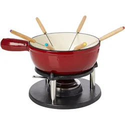 Baumalu 385052 Käsefondue-Set, Fondue Set, Rot, Schwarz, Beige