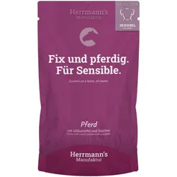Herrmann's Selection Sensibel / Sensitiv 150g Beutel Hundenassfutter 15 150g Pferd mit Süßkartoffel & Zucchini