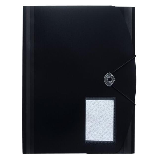 Foldersys Sammelmappe Jumbo A4 PP mit Gummizug schwarz (A4) (10028-30)
