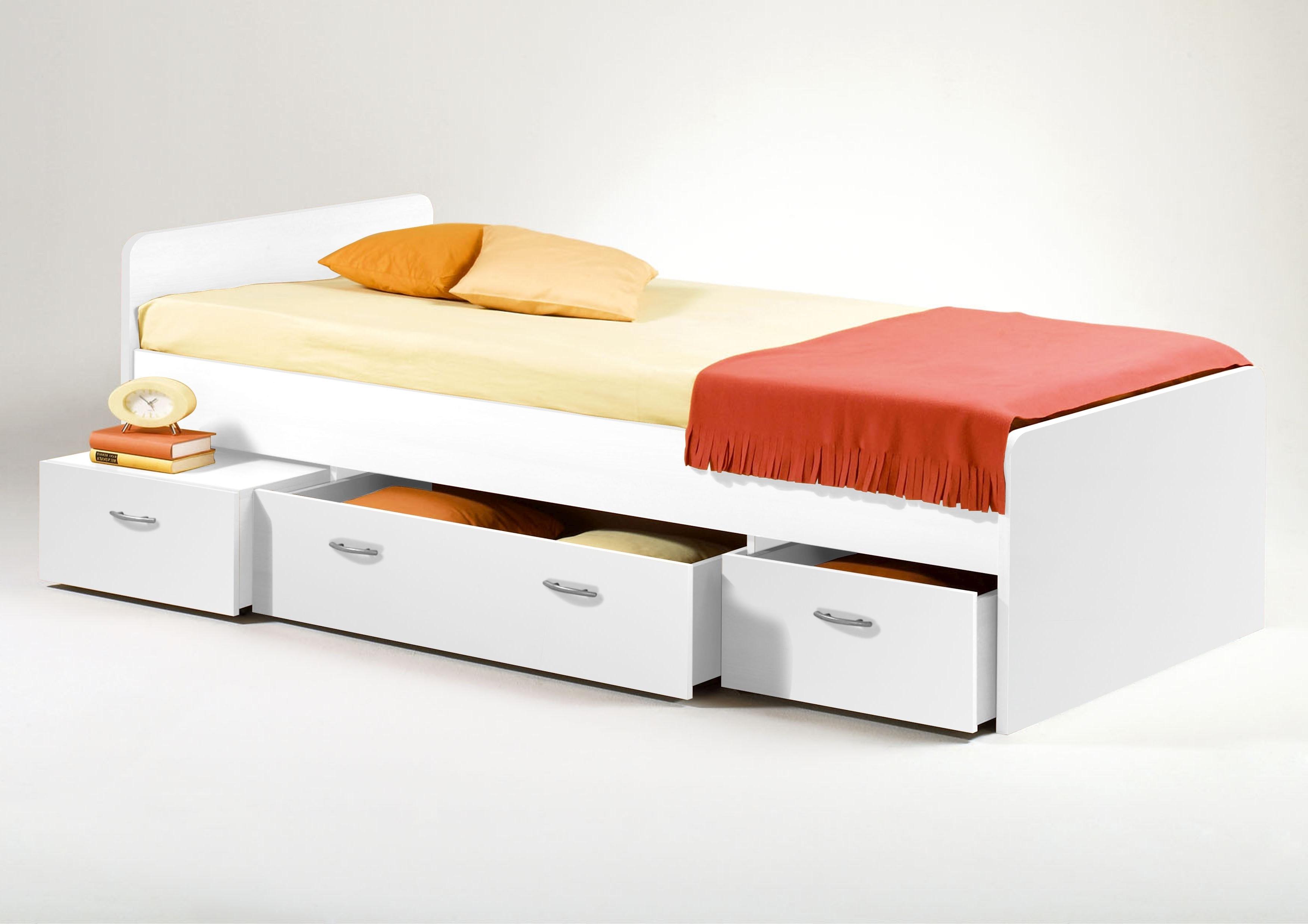Kojenbett BORO 90x200 cm mit 3 Schubkästen und integriertem Nachtschrank
