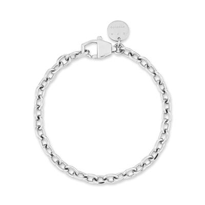 Edelstahlarmband COPENHAGEN STUDIOS "Schmuck Geschenk Edelstahl Armkette Basic Chunky", silber (edelstahlfarben), Armbänder, Damen, 21cm, Edelstahl, Edelstahlarmband