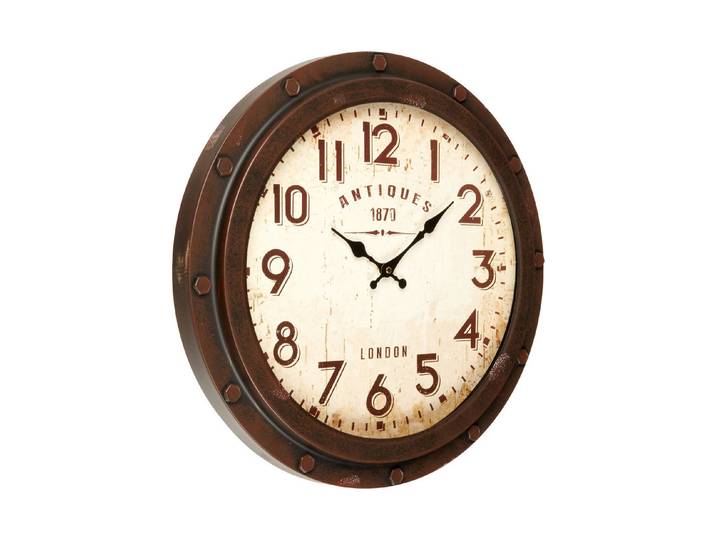 Wanduhr Ø 47cm braun/beige Antique