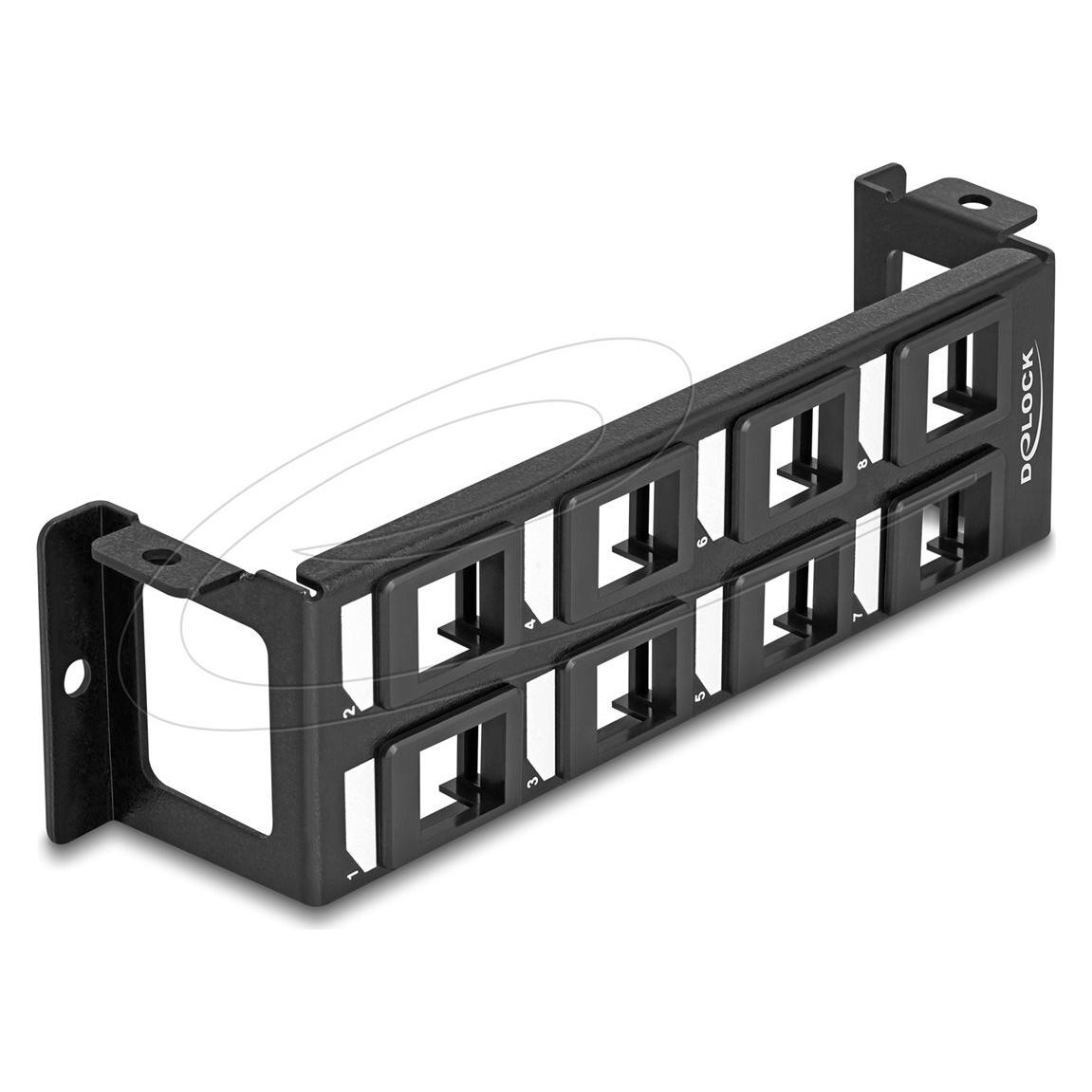 Delock 86517 - Keystone Halterung 8 Port Panel Aufbau vertikal (86517)