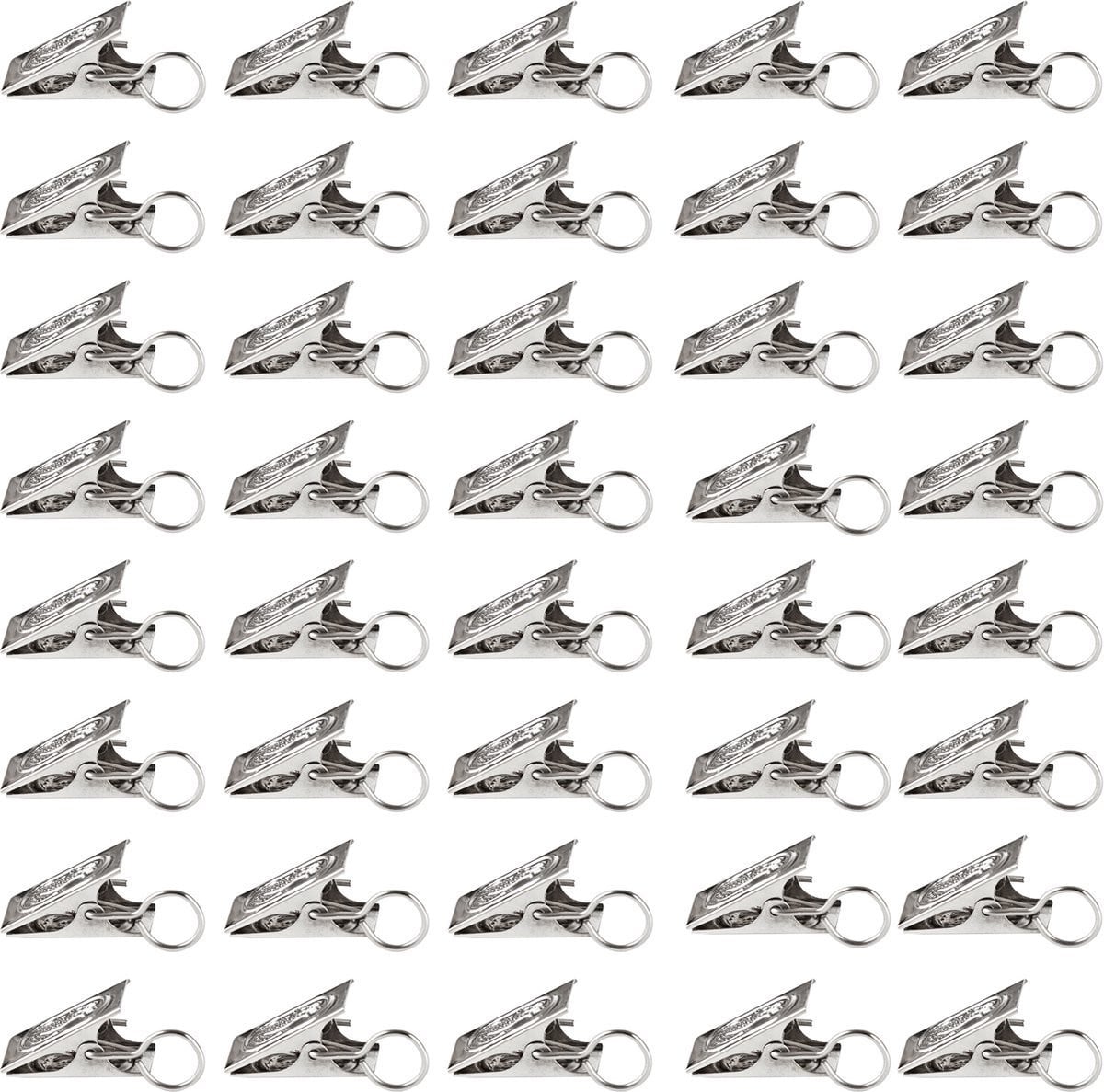 Somstyle Gordijnhaken Clips met Klem - RVS - Zilverkleurig - 40 stuks