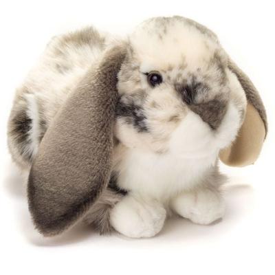 Widderkaninchen liegend grau-weiß 30 cm