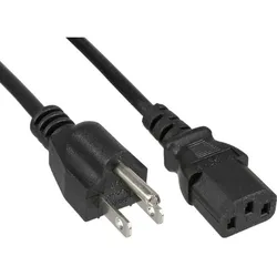 INLINE Netzkabel, Netzstecker USA auf C13 Stecker, 1.8m C13, 1,8m
