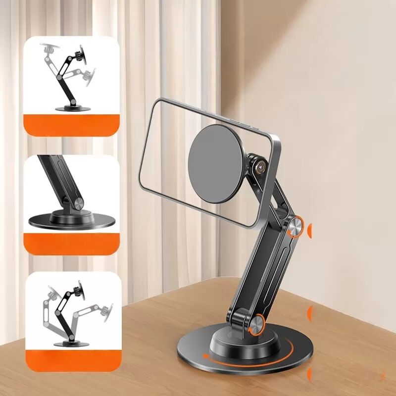 INF Support de Tablette Magnétique Compatible avec iPad - Alliage d'Aluminium, Rotation 360°, Pliable