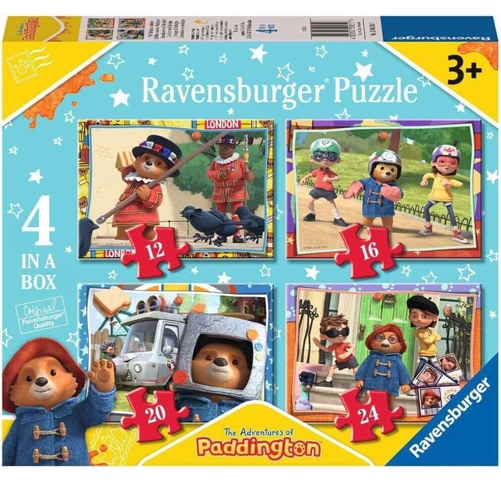 Ravensburger Puzzle 4 in 1 Paddington Beer Puzzel voor kinderen