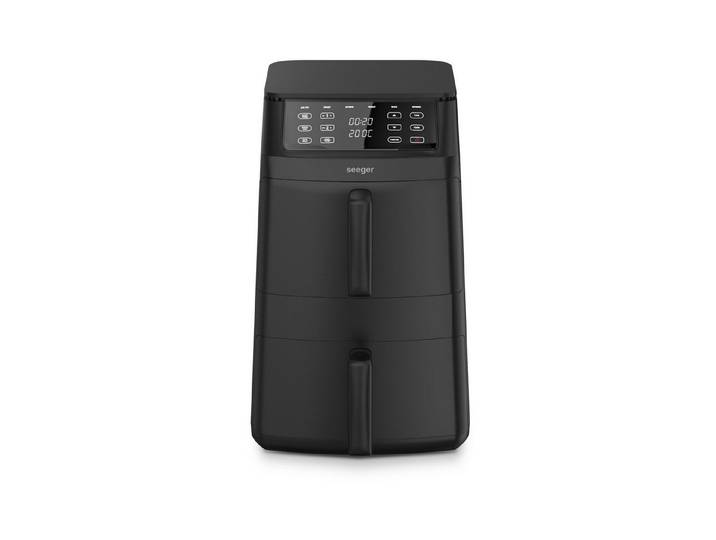 Seeger Heißluftfritteuse SuperFry, 2500 W, 11 L, Dual Zone, Smart Finish, Match Cook, 6 Programme