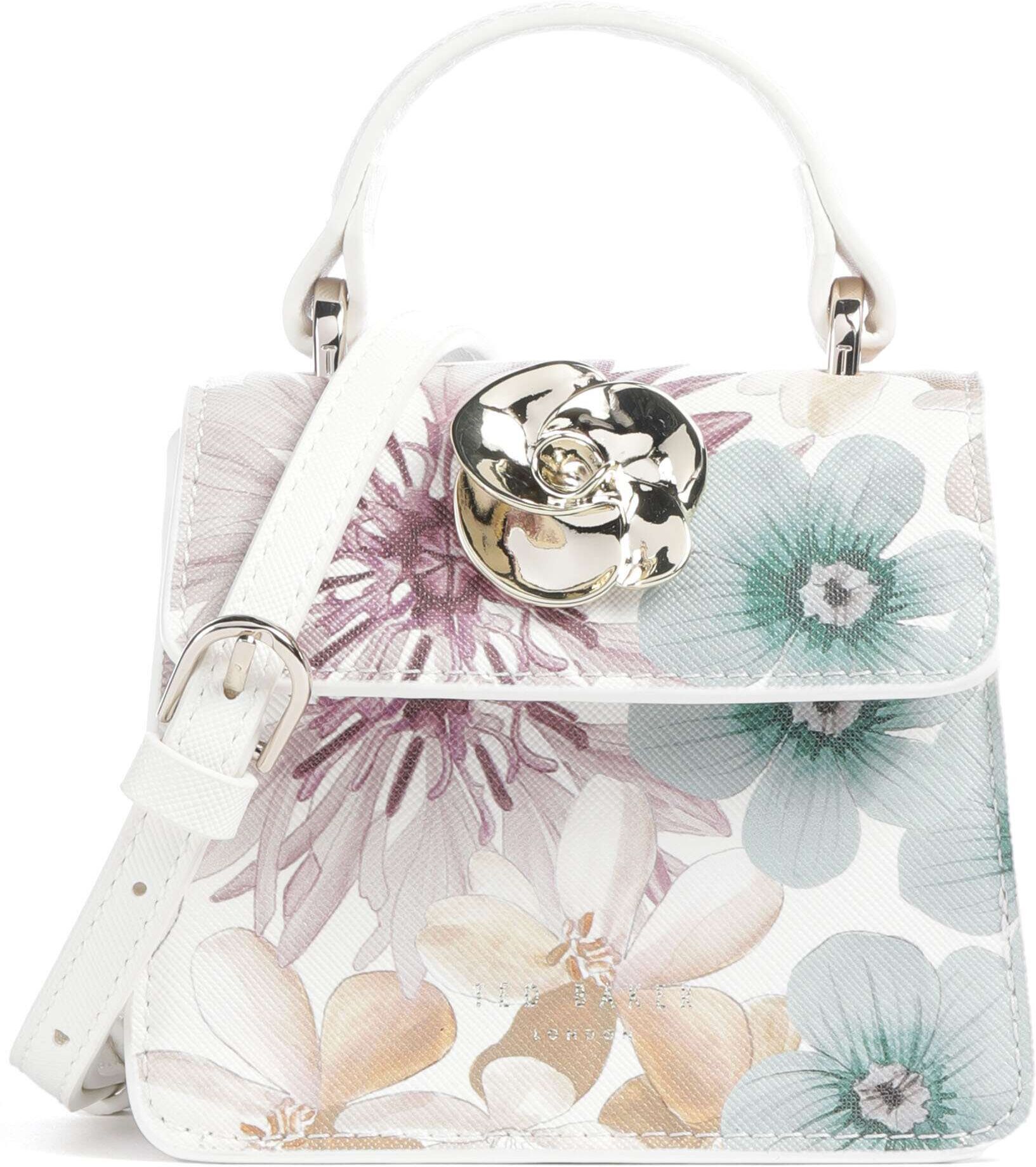 Ted Baker Helensa Umhängetasche aus Leder, weiß