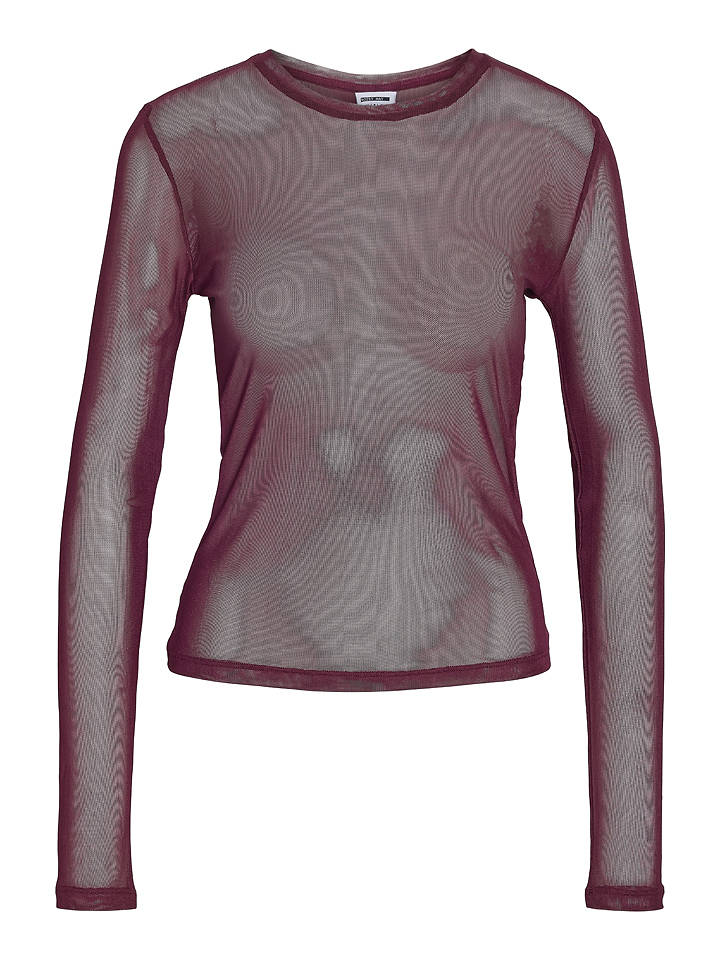 Noisy may Mesh-Longsleeve "Judith" in Bordeaux - XS