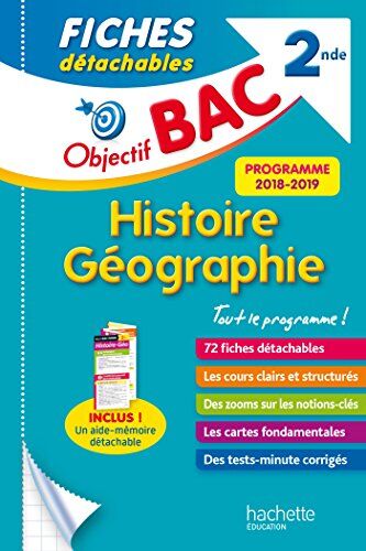 Histoire géographie 2de : fiches détachables : programme 2018-2019 - Preis vom 09.10.2026 07:28:09 h