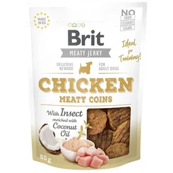 BRIT Jerky Snack Huhn Fleischmünzen mit Insekt 80g