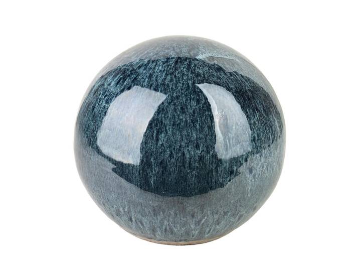 Mondex Dekokugel Saggio blau 30/30/30 cm Keramik, Blau, Dekoration, Dekoartikel, Dekokugeln