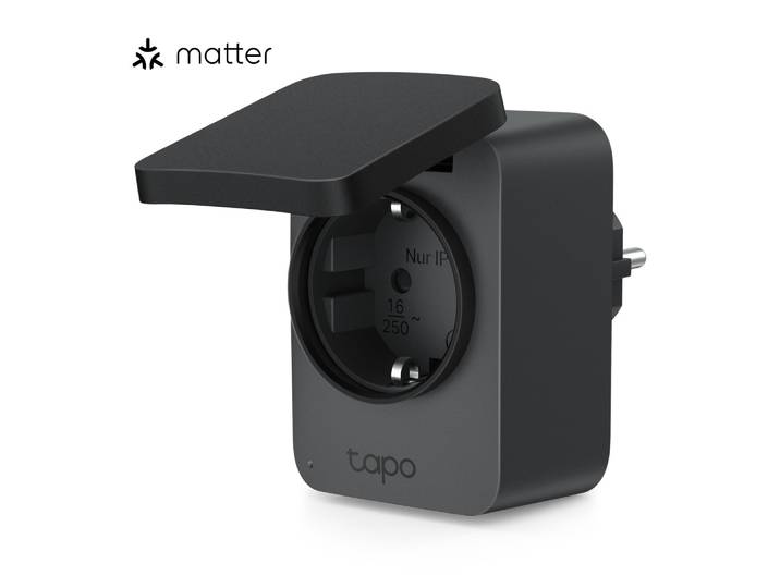 Tapo P410M Smart wifi-stekker voor buiten Schakelaar Zwart