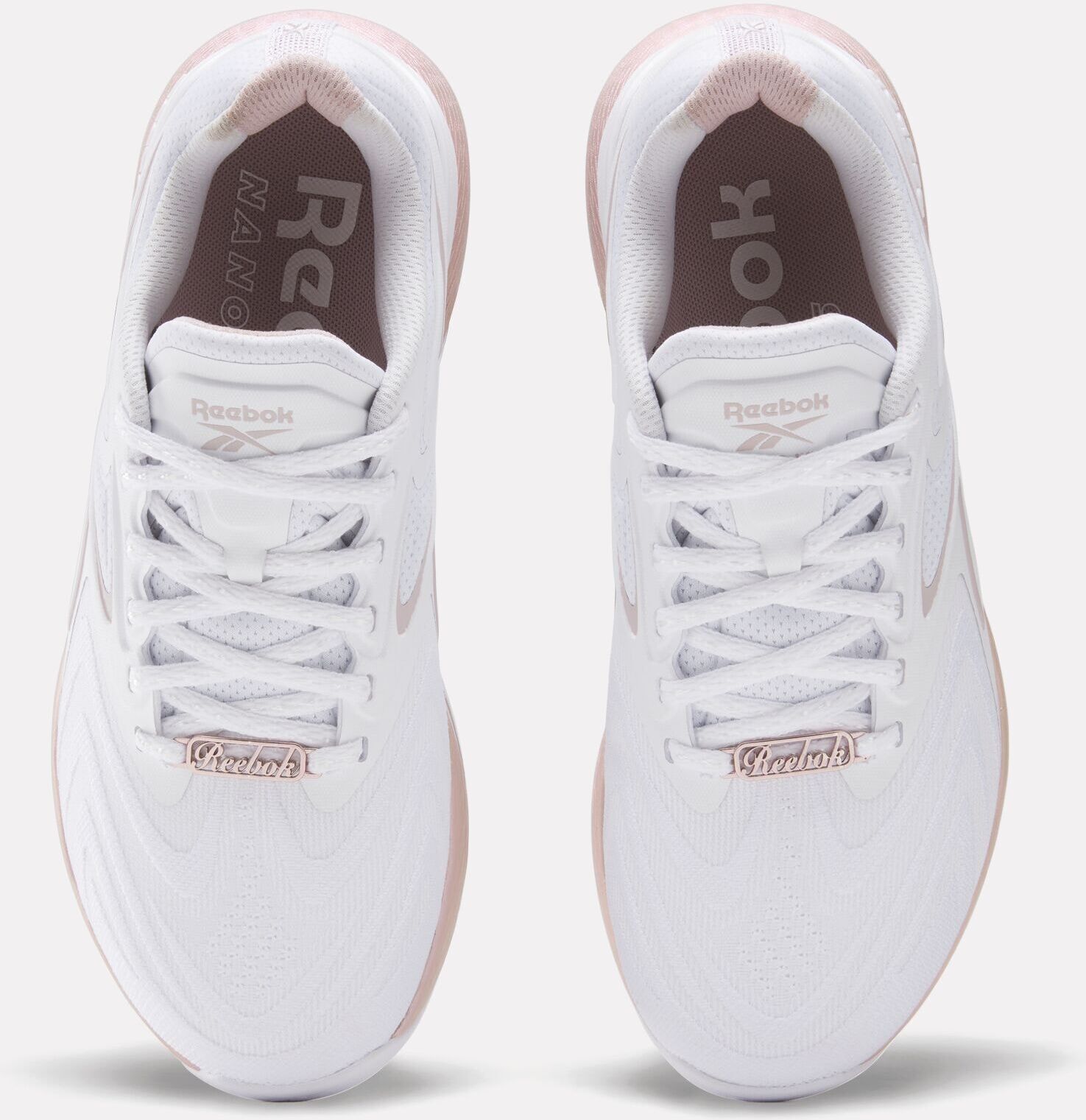 Trainingsschuh REEBOK "NANO X5 EDGE", Damen, Gr. 40,5, atmungsaktiv, weiss (weiß, muted mauve), Synthetik, Textil, Schuhe Trainingsschuh, durch erstklassige Agilität perfekt für Multisport weiß, muted mauve 40,5, atmungsaktiv