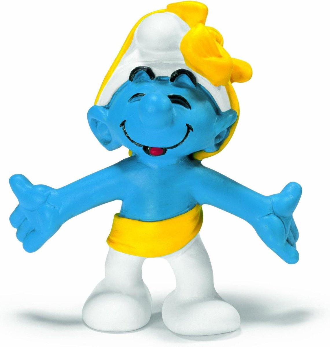 Handgeschilderd blauw Jubileumsmurf verzamelbeeldje voor kinderen