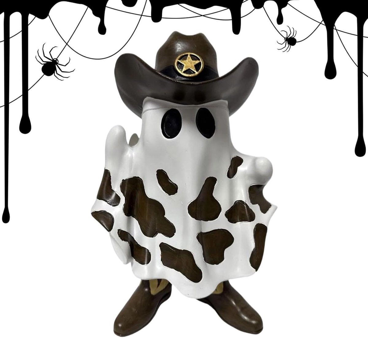 Cowboy Spook Beeld Halloween Decoratie Figuur Hoogte: 16 cm