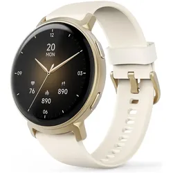 Hama Smartwatch 7020 GPS Amoled 43 mm Waterproof Telefoonfunctie Gold (43 mm, Kunststoff, Gold, ohne SIM), Smartwatch