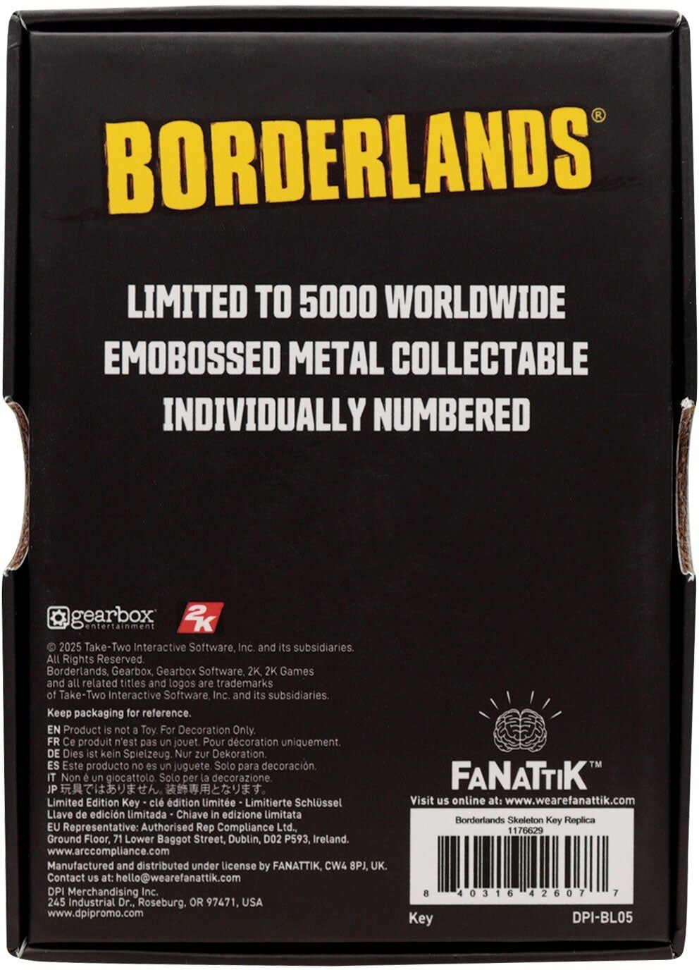 Borderlands Gold Key Replica (Disc) - Officially Licensed Collectible - Limited Edition of 5,000 Pieces - Fanattik