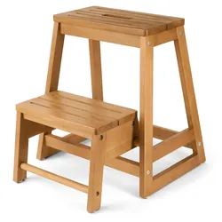 Tchibo - Massivholz-Klapptritt - 47x50,5x49cm - braun -